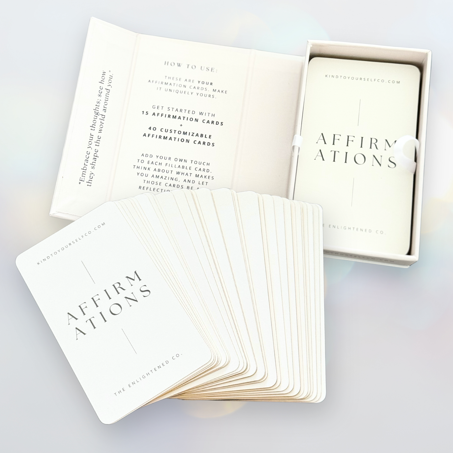 Customizable Affirmations Card Deck by KTYCo.